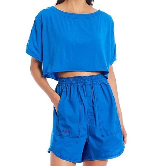 Free People Other - Free People Perfect Pima Matching T-Shirt & Boxer Set NWT M